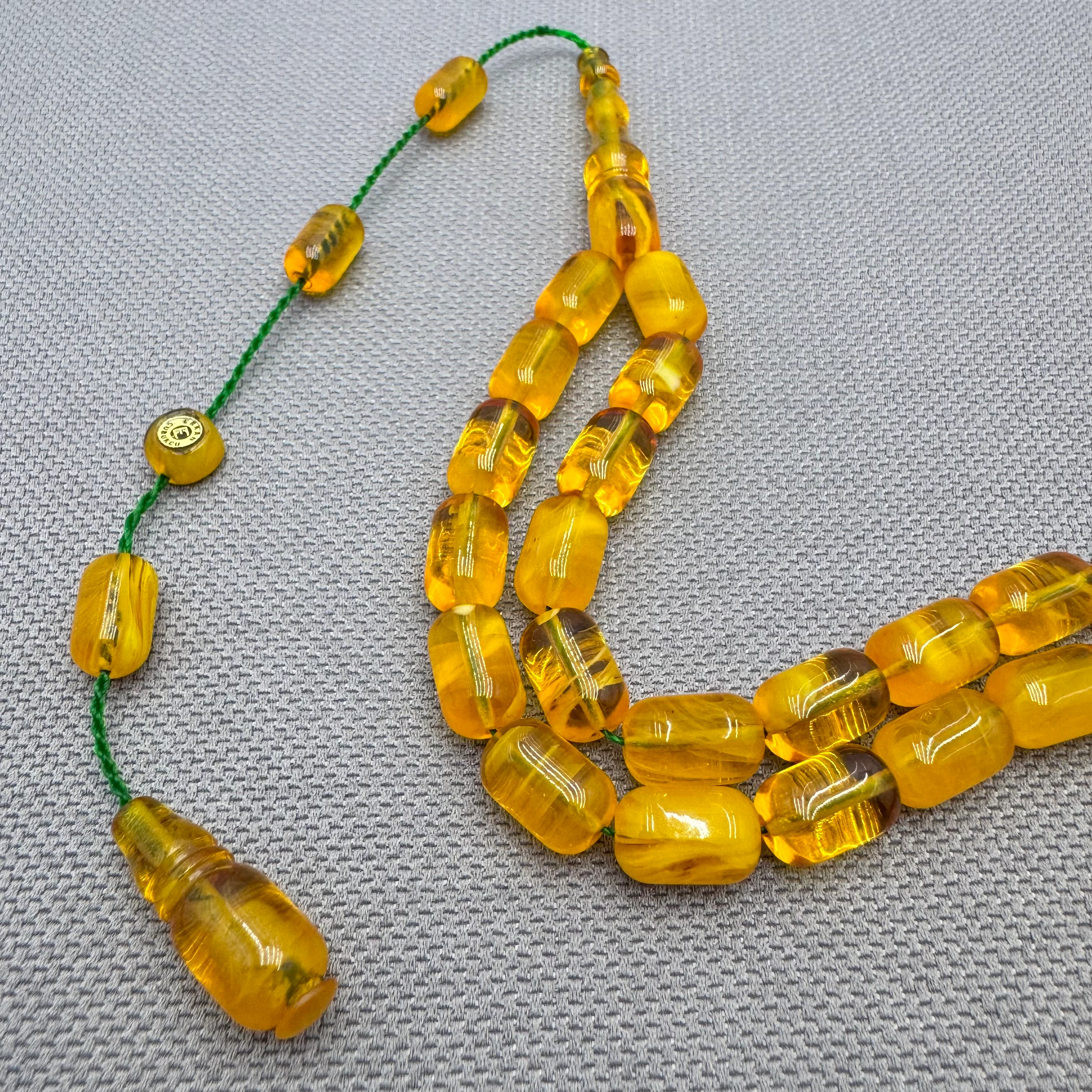 Erkan ÇUBUKÇU Usta İşçilikli Yoğun Hareli Sıkma Kehribar